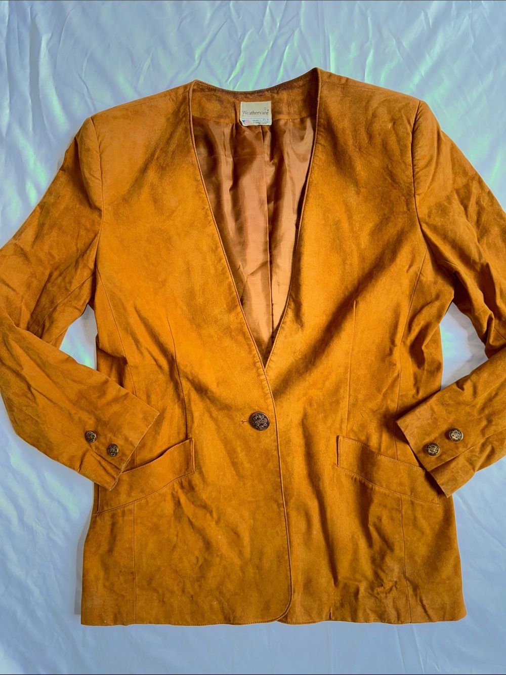 Vintage 80s Brown Suede Leather Jacket